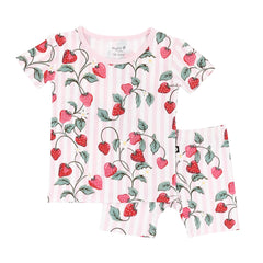Short Sleeve Pajamas in Strawberry Fields