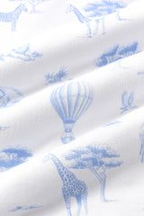 Short Sleeve Pajamas in Toile Safari