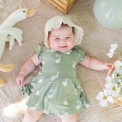 Twirl Bodysuit Dress in Silly Goose