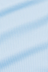 Ribbed Zipper Footie in Breeze