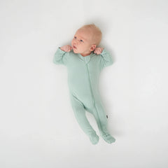 Zippered Footie in Sage