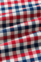 Zippered Footie in Patriotic Gingham