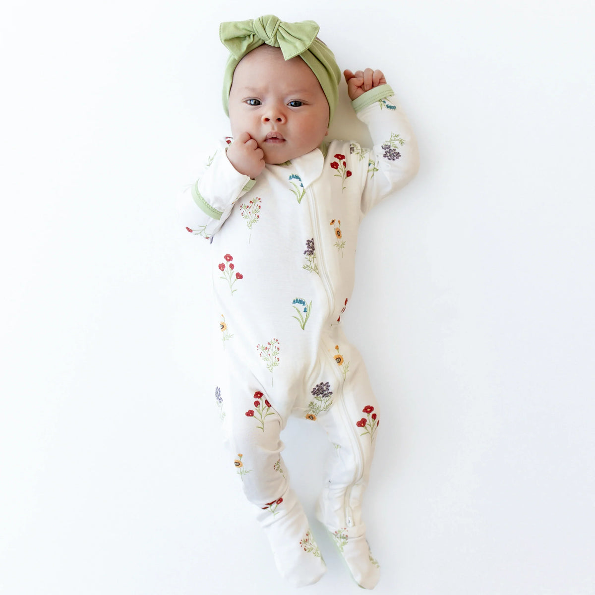 Zippered Footie in Wildflower