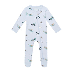Zippered Footie in Take Off